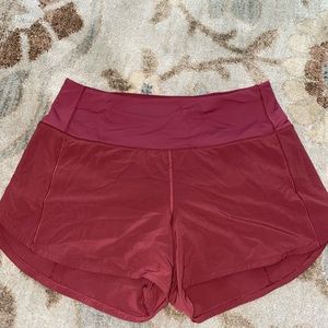 Lululemon HR 4” Speed up shorts mulled wine